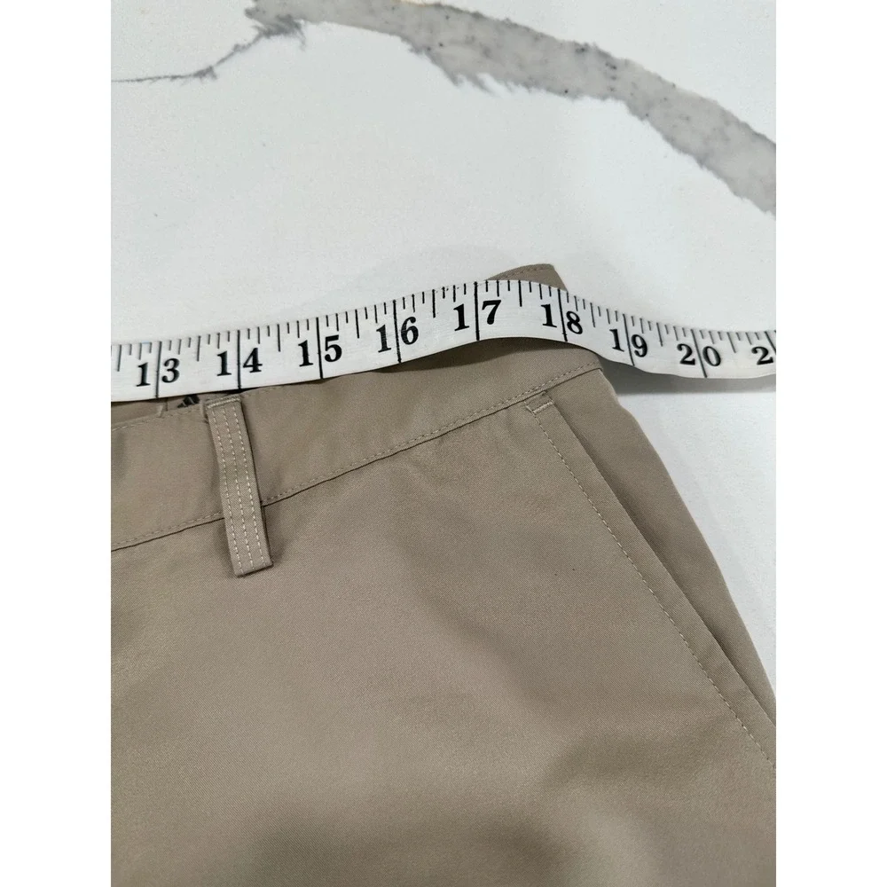 Adidas ClimaLite Golf‎ Pants Flat Front Khaki Lightweight 36x32